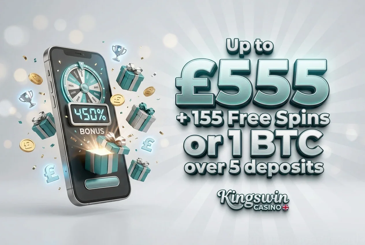 Up to £555 + 155 Free Spinsor 1 BTC over 5 deposits